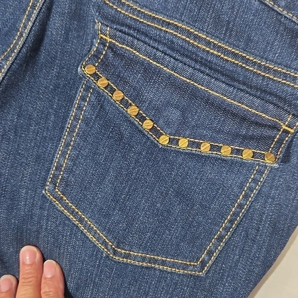 Michael Kors Women’s Size 6 Denim Blue Flare Jeans Cotton Blend Dark Wash